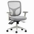 Ergonomic Office Chair Mesh Back Polyester Seat Nylon Base Light Gray