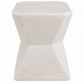 Concrete Hexagonal Garden Stool Beige