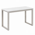 White MDF Desk with Steel Frame 120cm x 60cm x 75cm