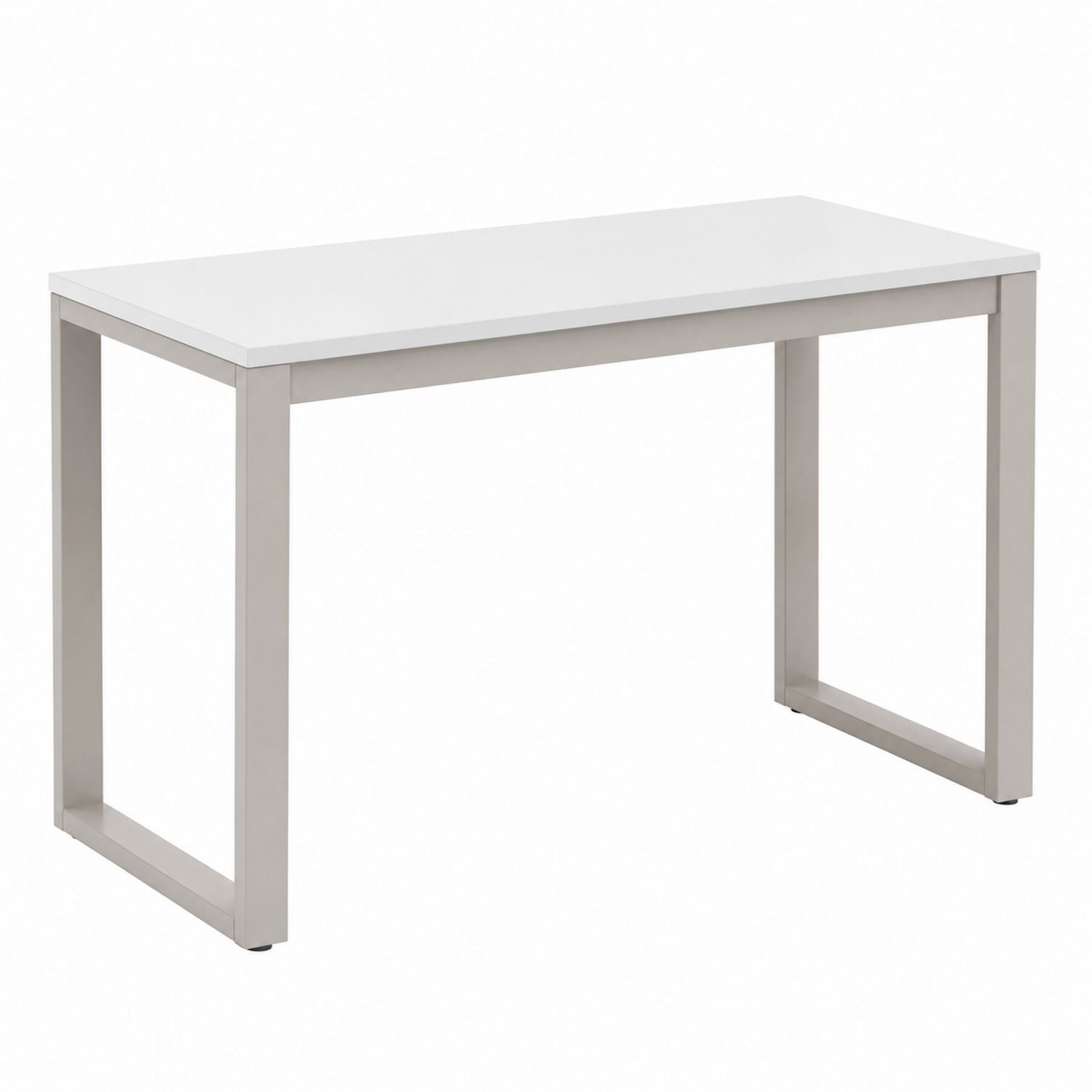 White MDF Desk with Steel Frame 120cm x 60cm x 75cm