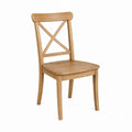 Oak Wood Dining Chair with X-Back Design
